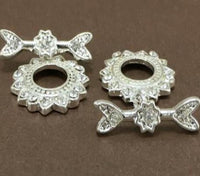 3 Sets of Flower Toggle with crystal stones | Bellaire Wholesale