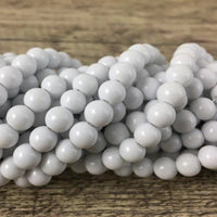 8mm Faux Glass Pearl Bead, Solid Chalk White | Bellaire Wholesale