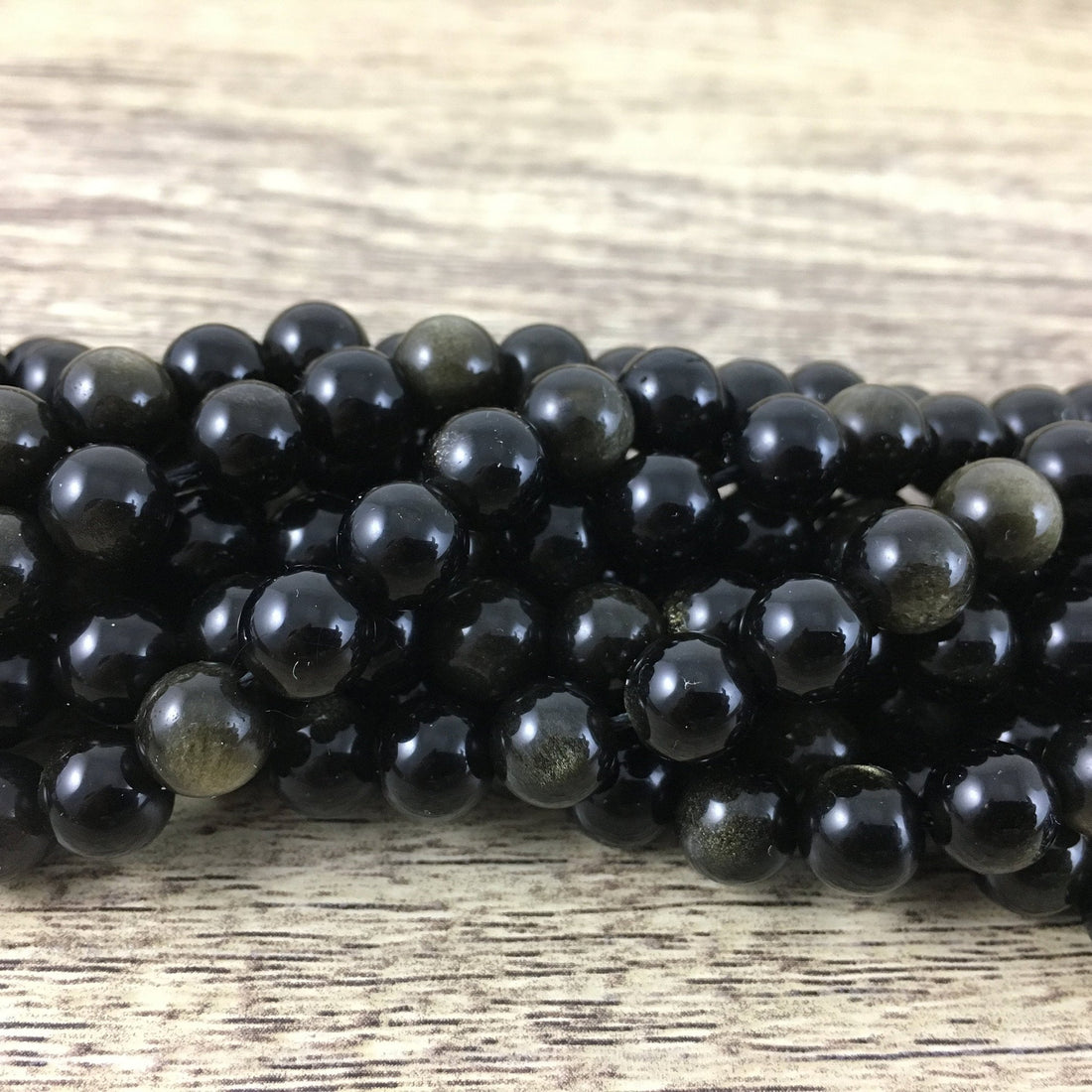 Gold Obsidian Beads