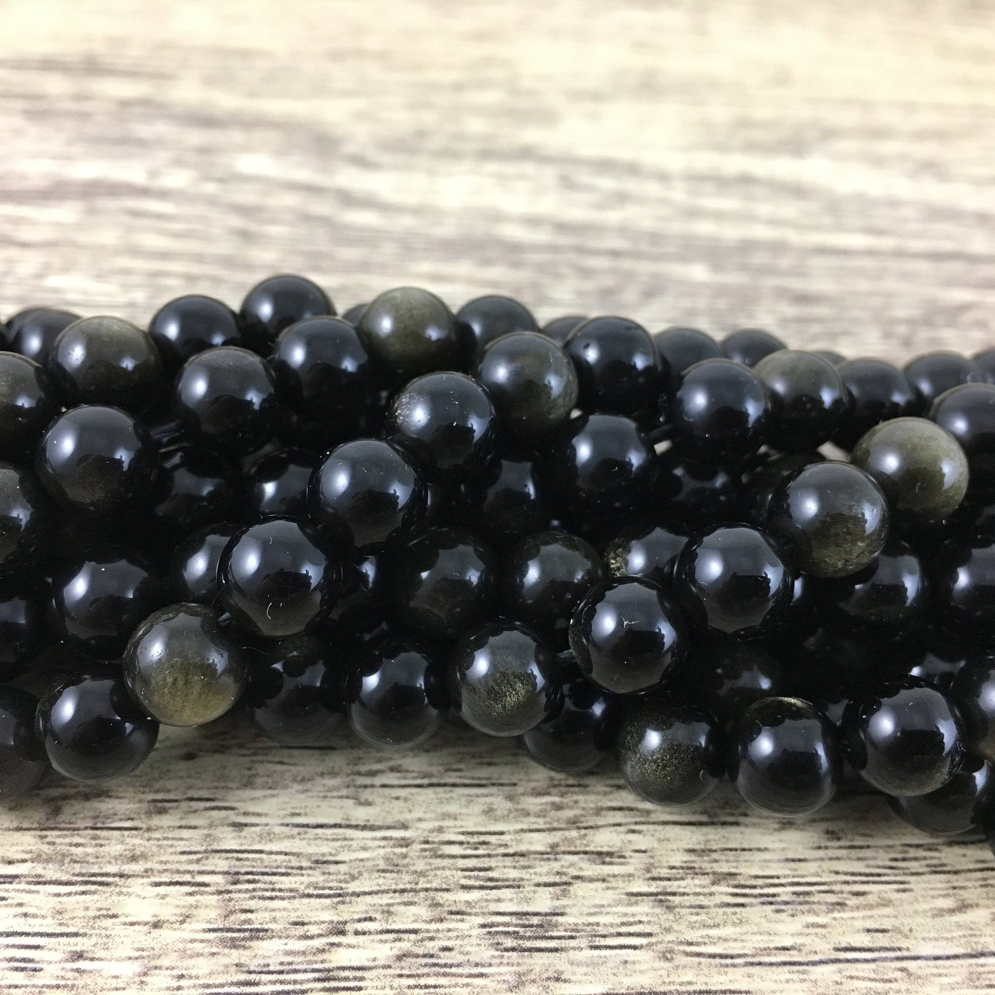Gold Obsidian Beads