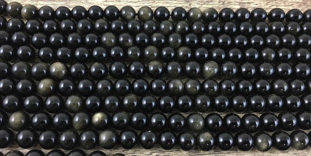 Gold Obsidian Beads