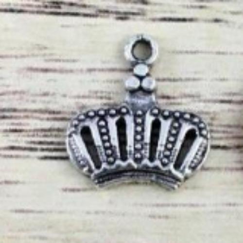 Alloy Silver Charm, 12mm Crown Charm | Bellaire Wholesale