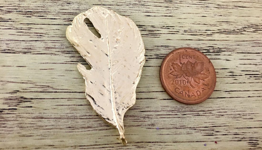 Alloy Charm, 45mm Gold Feather Charm | Bellaire Wholesale