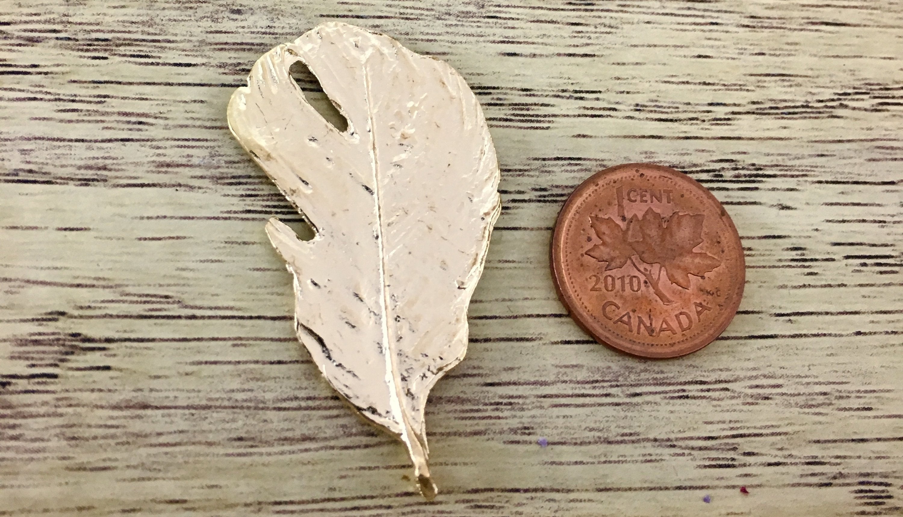 Alloy Charm, 45mm Gold Feather Charm | Bellaire Wholesale