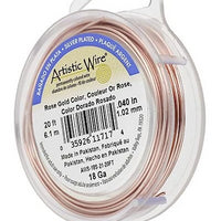 ARTISTIC WIRE 20G, Rose Gold | Bellaire Wholesale