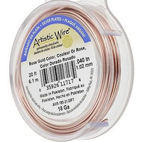 ARTISTIC WIRE 24G, Rose Gold | Bellaire Wholesale