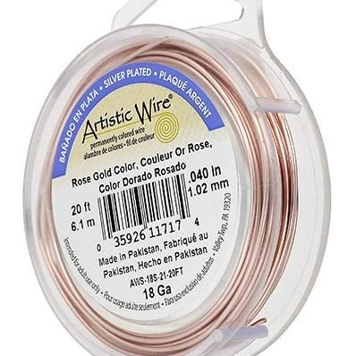 ARTISTIC WIRE 18G, Rose Gold | Bellaire Wholesale