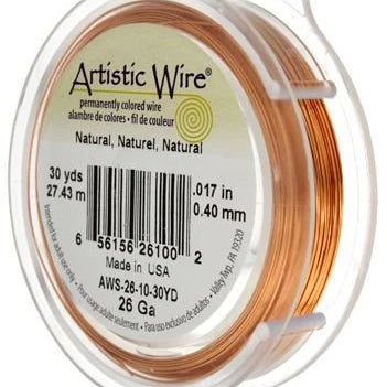 ARTISTIC WIRE 28G, Natural Copper | Bellaire Wholesale
