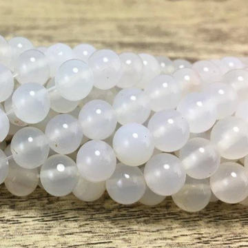 10mm White Agate Bead | Bellaire Wholesale