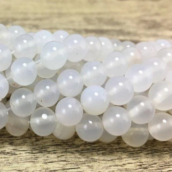 4mm White Agate Bead | Bellaire Wholesale