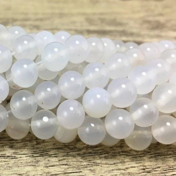 4mm White Agate Bead | Bellaire Wholesale