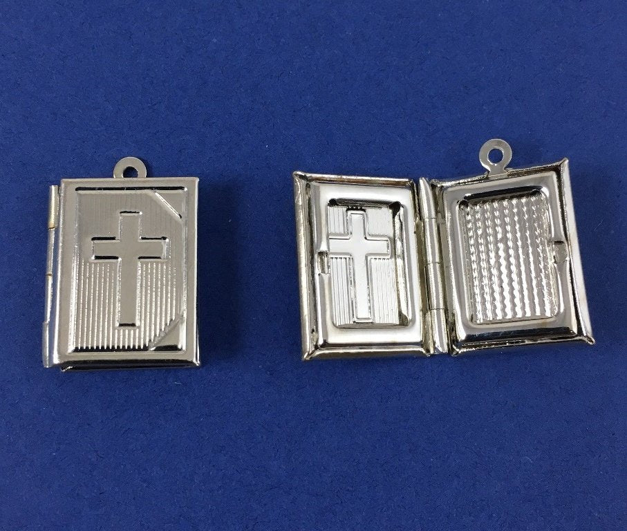 Alloy Silver Charm, Bible Locket | Bellaire Wholesale