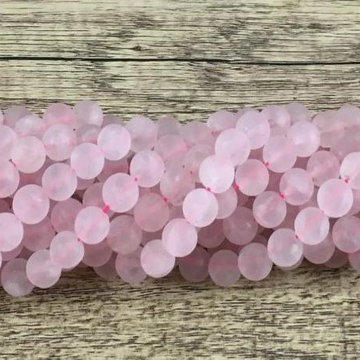 6mm Frosted Rose Quartz Bead | Bellaire Wholesale