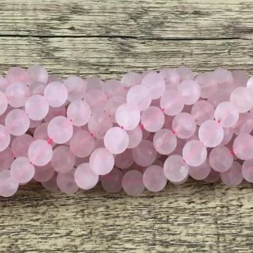 10mm Frosted Rose Quartz Bead | Bellaire Wholesale