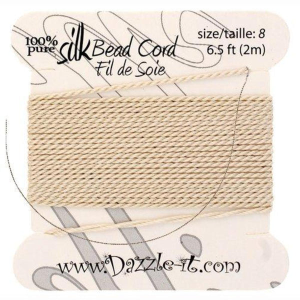 Silk Thread with 0.80mm Needle, Beige | Bellaire Wholesale