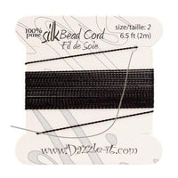 Silk Thread with 0.45mm Needle, Black | Bellaire Wholesale