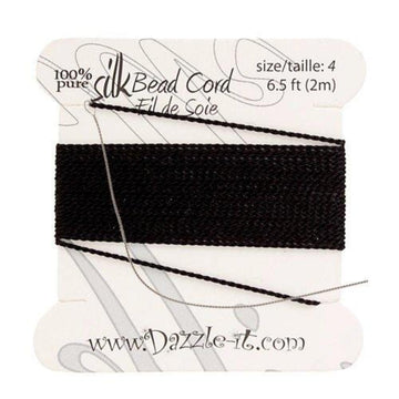 Silk Thread with 0.60mm Needle, Black | Bellaire Wholesale