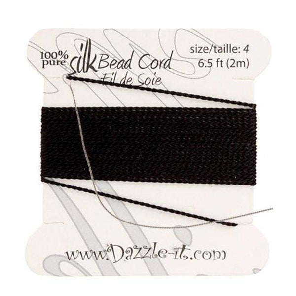 Silk Thread with 0.60mm Needle, Black | Bellaire Wholesale