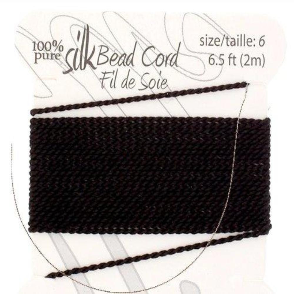 Silk Thread with 0.70mm Needle, Black | Bellaire Wholesale