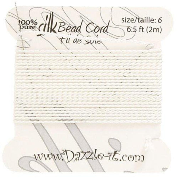 Silk Thread with 0.70mm Needle, White | Bellaire Wholesale