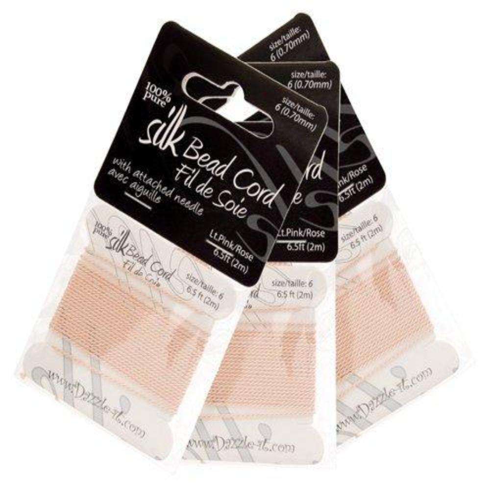 Silk Thread with 0.70mm Needle, Light Pink | Bellaire Wholesale