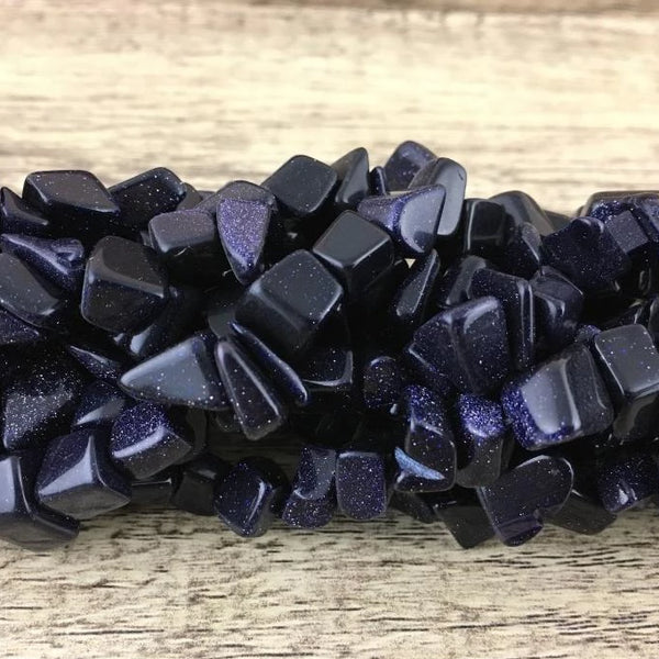 Blue Sand Stone Chips Bead | Bellaire Wholesale