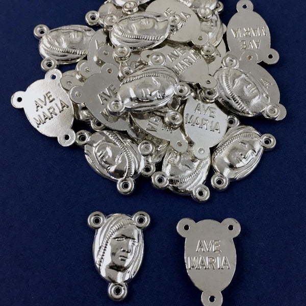 Alloy Connector, Virgin Mary Rosary Center Piece | Bellaire Wholesale
