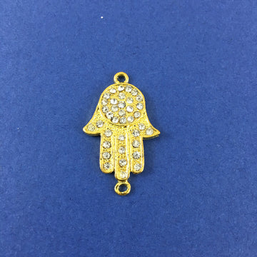 Alloy Connector, Gold Hamsa Connector | Bellaire Wholesale