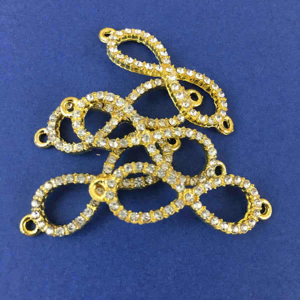 Alloy Connector, Small Gold Infinity Connector | Bellaire Wholesale