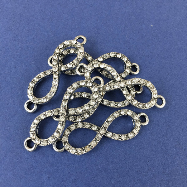 Alloy Connector, Small Silver Infinity Connector | Bellaire Wholesale