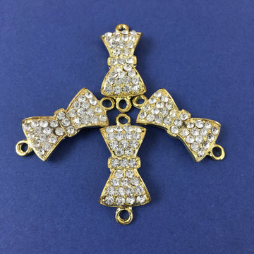 Alloy Connector, Gold Bow Tie Connector | Bellaire Wholesale
