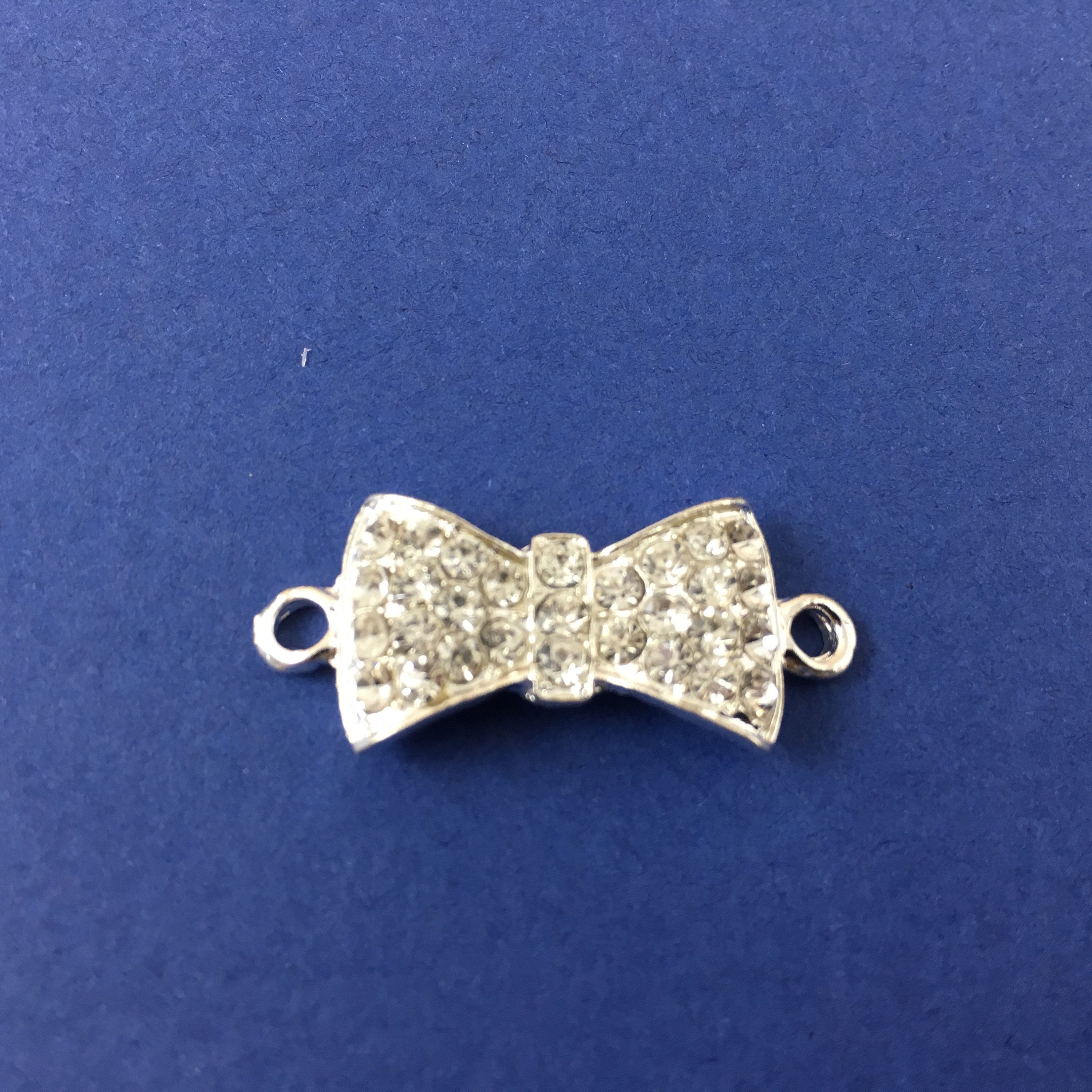 Alloy Connector, Rhodium Bow Tie Connector | Bellaire Wholesale