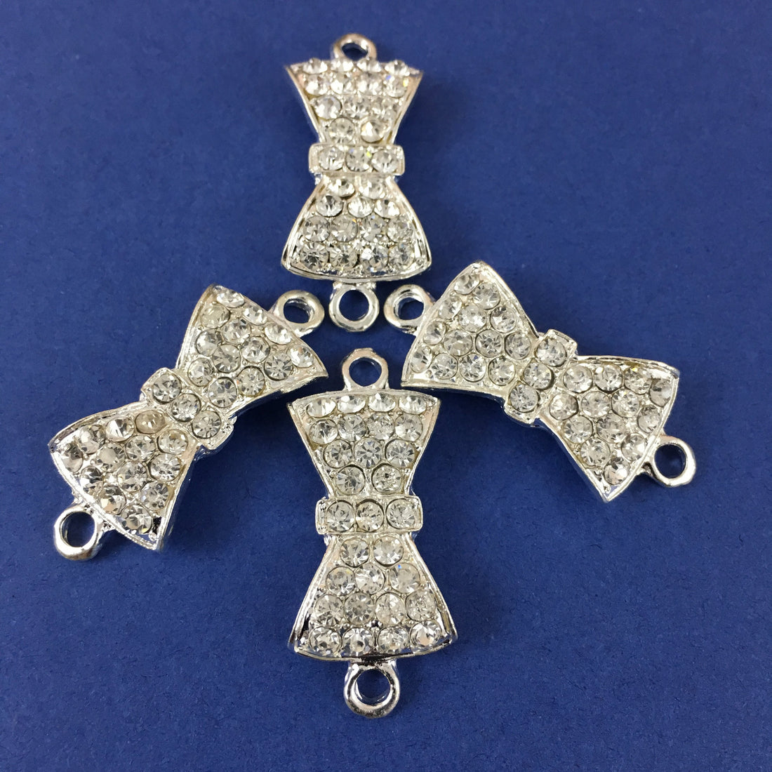 Alloy Connector, Rhodium Bow Tie Connector | Bellaire Wholesale