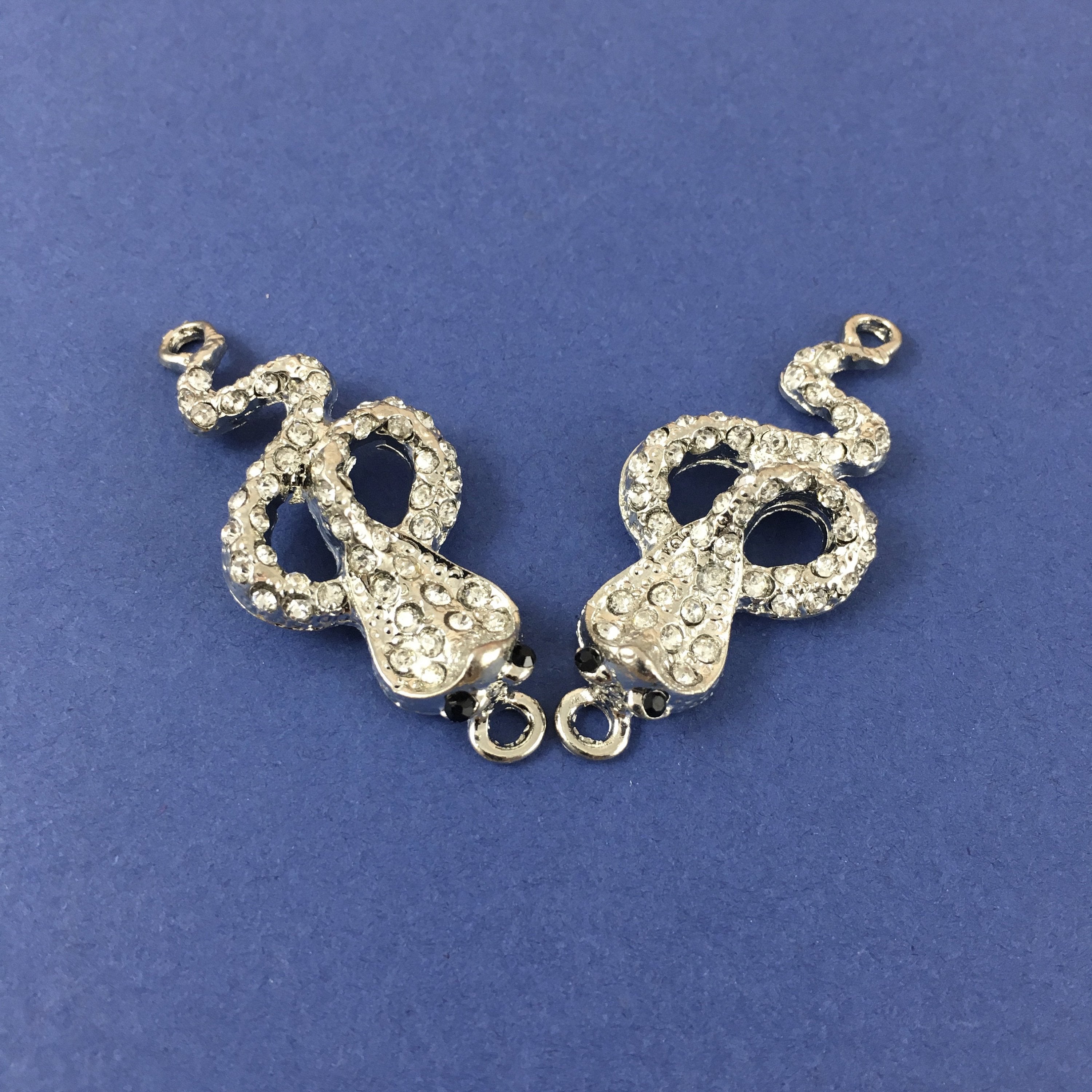 Alloy Connector, Rhodium Snake Connector | Bellaire Wholesale