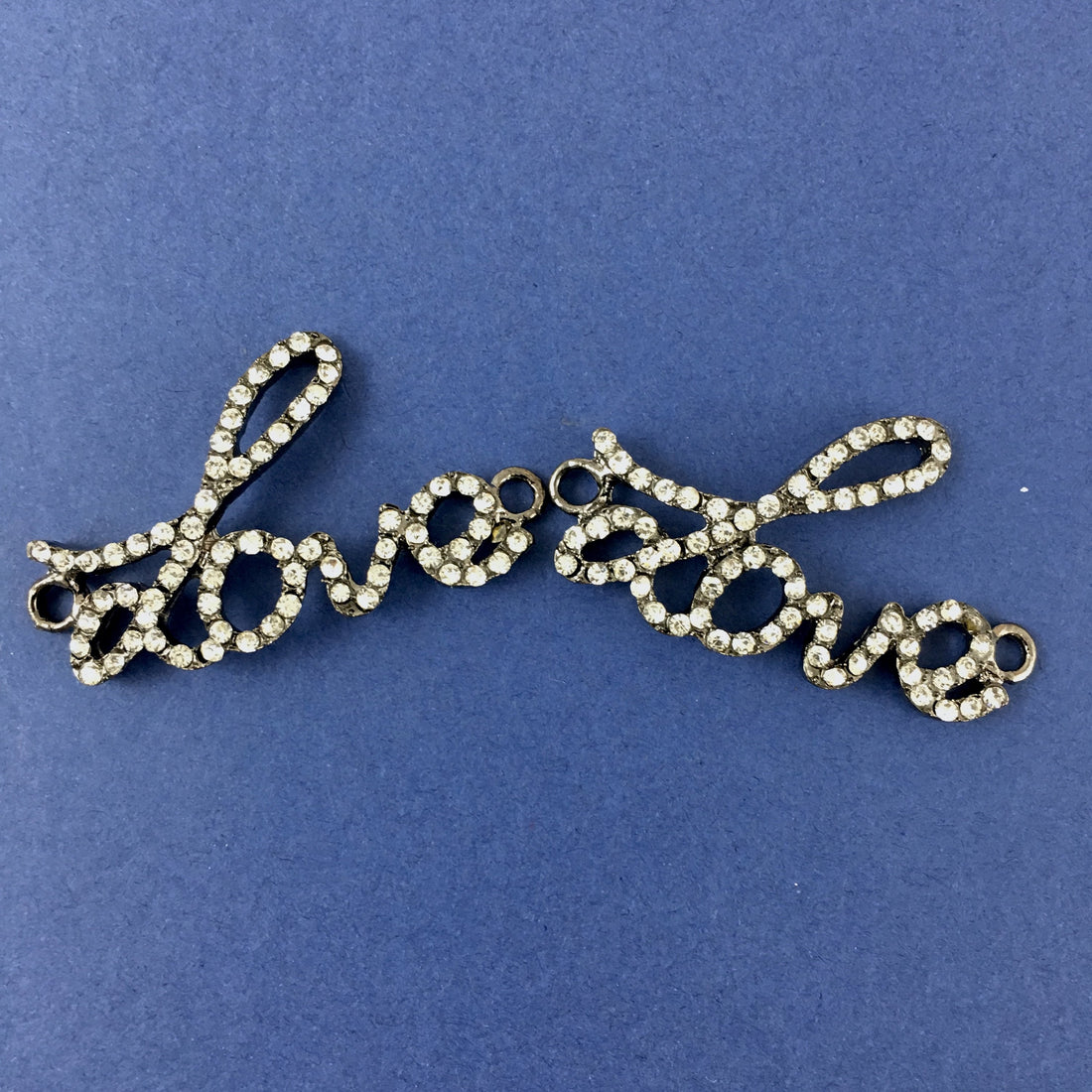 Alloy Findings, Gun Metal Love Connector | Bellaire Wholesale