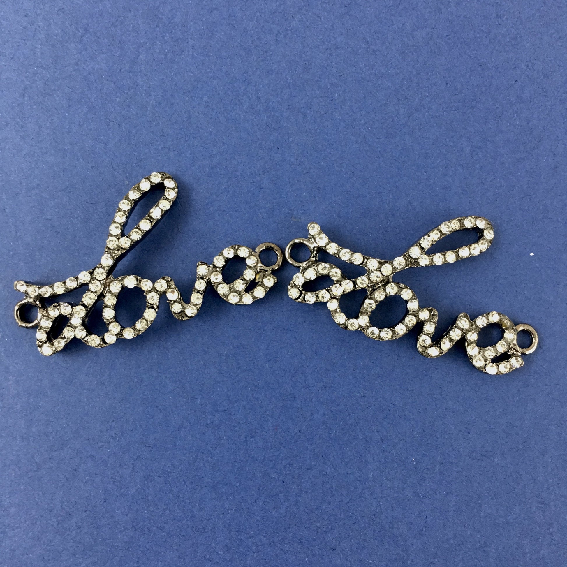 Alloy Findings, Gun Metal Love Connector | Bellaire Wholesale