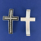 Alloy Connector, Big Cross Bead Black & Clear Bead| Bellaire Wholesale