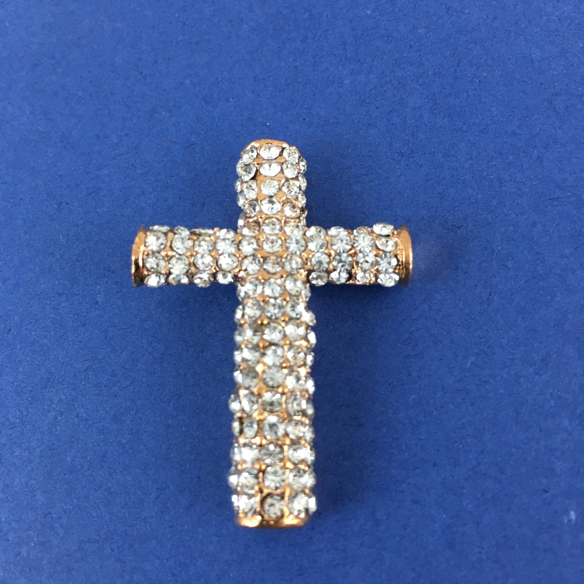 Alloy Connector, Rose Gold Cross Round Bead | Bellaire Wholesale