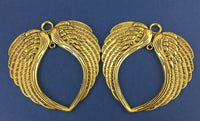 Alloy Big Wing Ornament Charm, Antique Gold | Bellaire Wholesale
