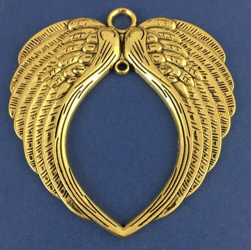 Alloy Big Wing Ornament Charm, Antique Gold | Bellaire Wholesale
