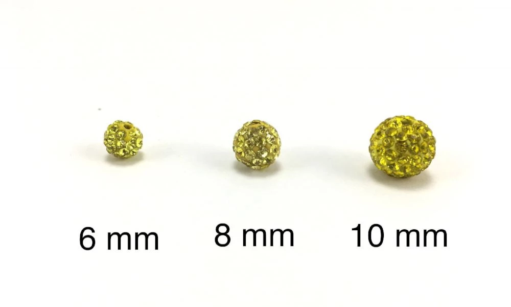 6mm Yellow Shamballa Bead | Bellaire Wholesale