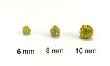 10mm Yellow Shamballa Bead | Bellaire Wholesale