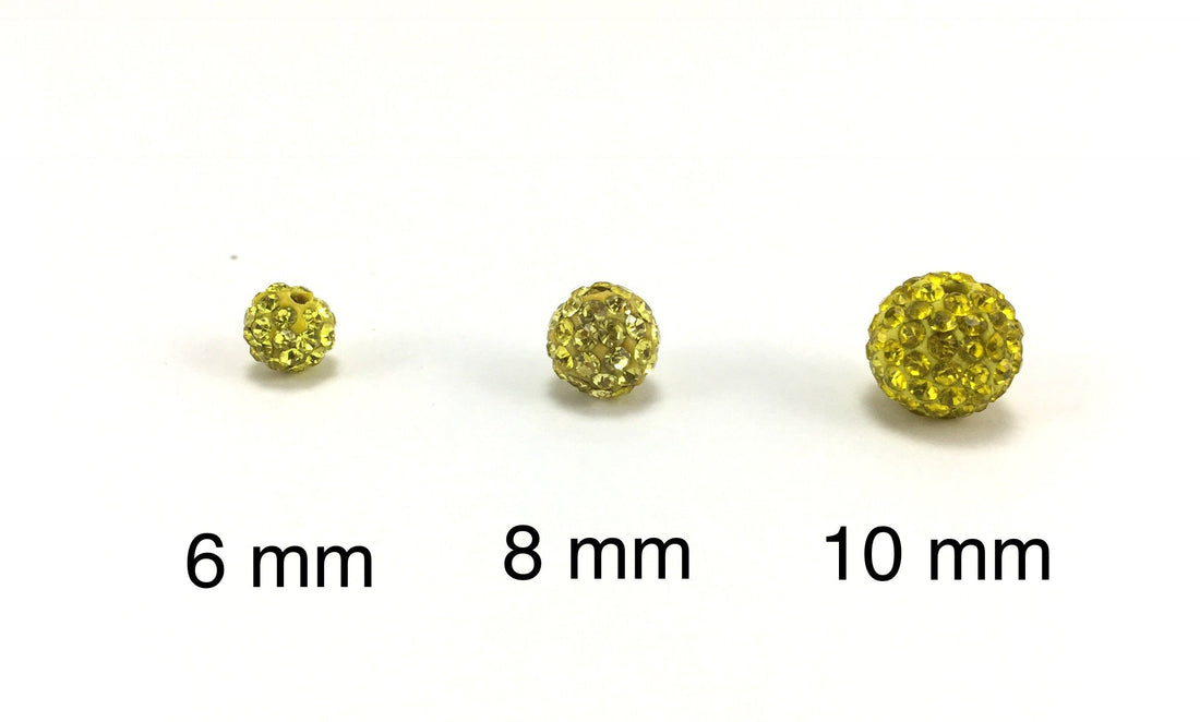 8mm Yellow Shamballa Bead | Bellaire Wholesale