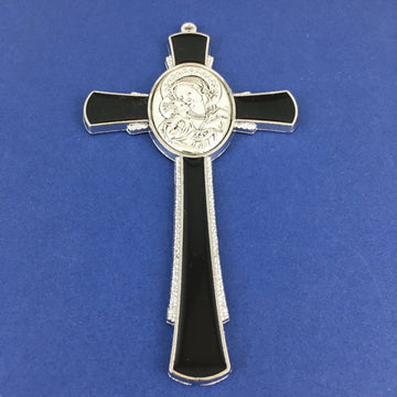 Alloy Enamel Mother Mary and Jesus cross Charm | Bellaire Wholesale