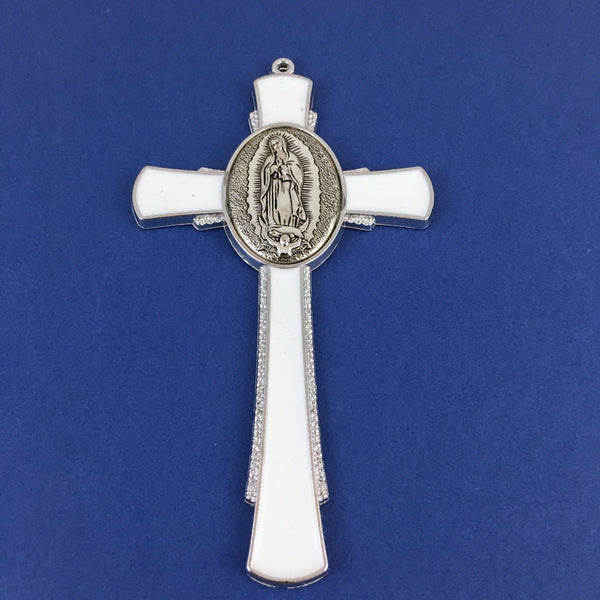 Mary Praying Hands White Cross | Bellaire Wholesale