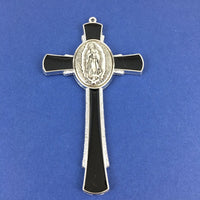 Alloy Enamel Cross Charm, Black Cross | Bellaire Wholesale