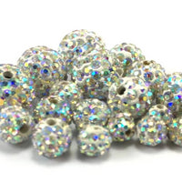 6mm Clear AB Shamballa Bead | Bellaire Wholesale