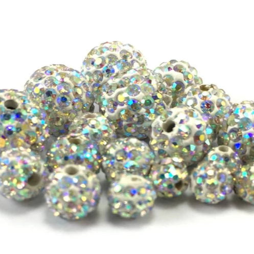 6mm Clear AB Shamballa Bead | Bellaire Wholesale