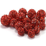 10mm Siam Red Shamballa Bead | Bellaire Wholesale