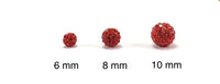 10mm Siam Red Shamballa Bead | Bellaire Wholesale